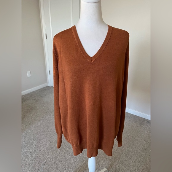 NWT Skies Are Blue Brown VNeck Sweater Size 1X - Picture 1 of 9